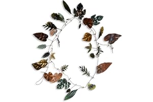 ‎LOBERON LOBERON Girlande Automne, mit Deko-Blättern, detailreich geprägt, filigranes Design, leicht biegbar, Dekoration, Eisen, antikbraun/antikgrün