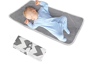 Ballery Cambiador Bebe Viaje, Portátil Cambiador Almohadilla Impermeable para Bebé Impermeable Esterilla Lavable de Quita Completamente Acolchado para Niños Adultos Hogar Viaje