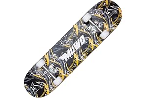 ‎MUWO MUWO Street Skateboard 31 x 8 Zoll - Komplettboard für Einsteiger aus stabilem Holz und Aluminium, geeignet für Kinder, Teenager und Erwachsene mit verschiedenen Motiven