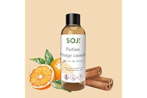 SOJ Concentré de Parfum pour Bougies, Création de Bougies, sans CMR de Grasse, 30 ml (Orange Cannelle)