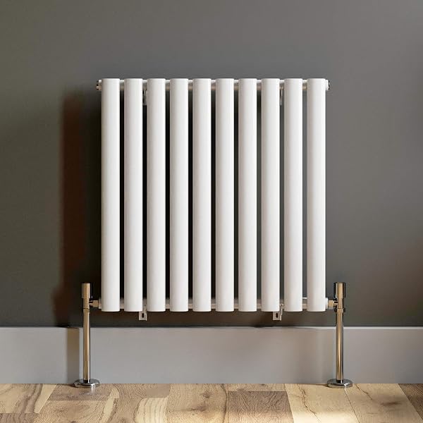 iBathUK | 600 x 800 mm Matt White Column Designer Radiator Horizontal  Double Oval Panel : iBathUK: Amazon.co.uk: DIY u0026 Tools