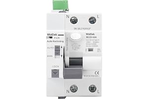 Differentiell enfas omkopplare 30 mA typ A & AC - 63A 14kW - Max kortslutningsström 10 kA - Automatisk återställning - LCIE R