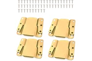 HIDAMAZY Möbelverbinder Sofa Verbinder Sektionale Couch-Verbinder, 8Stü Sofaverbinder Verdeckte Halterung Ineinandergreifende Haken Schnalle Universal Anschluss für Couch, Liegesessel(4 Sets, Gold)