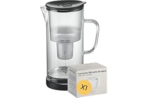 SILBERTHAL Jarra filtradora de agua cristal - 2,7L Agua filtrada - compatible con Maxtra - Con cartucho filtro - Grande