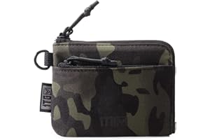 1TG TACTICAL Mały portfel, portmonetka 500D Cordura, mały portfel z zamkiem błyskawicznym, dla mężczyzn i kobiet, Camo czarny, 15*10*5, Nowoczesny