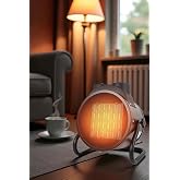 3000W Elektrikli Isıtıcı Fan - 3 Kademeli - 3 Saniyede Hızlı Isınmalı &Uuml;flemeli Fan - 45&deg;C Isıtma (Siyah)