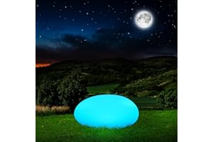 Drcowu Luces Solares Jardin con Control Remoto, Luz LED Exterior Decorativas para Jardín con 16 colores, Iluminación para Jardines, Césped, Patio, Piscina, Picnic, Cafetería, Boda, Macizo de Flores