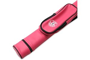 Jonny 8 Ball Two Tone Oval Snooker Pool Cue Case - Holds One 2-Piece Centre Jointed Cue, Removable Accessory Pocket