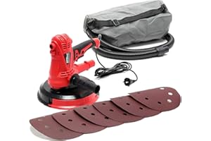 WILTEC XPOtool Levigatrice 1280W Con aspirazione, disco di levigatura da 215 mm e impugnatura supplementare