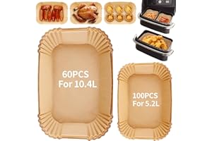 Ciusdkler Accessoires Air Fryer, Papier Cuisson Air Fryer Ninja 10,4l, Papier Sulfurisé Pour Air Fryer Cecotec 9000, Ninja Af500eu (160 Pcs)