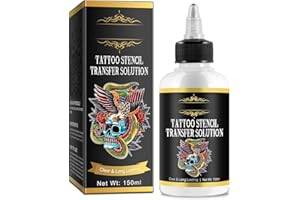 CJXHJY 150ML Tattoo Stencil Transfer Gel, Tattoo Pflege Set – Wasserfeste Patch Transfer Gel, Latexfreie Heilungsfolie & Stencil Primer für Tattoo Künstler und Anfänger