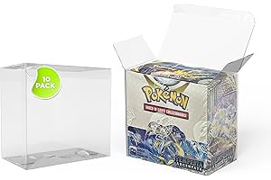 MINTKEEPER Présentoir compatible avec Pokémon Booster Box 36 enveloppes, films de protection compatibles avec Display Box Booster Box avec 36 enveloppes, boîte de rangement en PET de 0,5 mm d'épaisseur (10