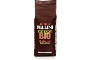 PELLINI Bio Kawa Palona w Ziarnach 100% Arabica z Farm w Pasie Tropikalnym Opakowanie 500 G