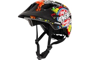 O'NEAL | Casque de VTT | Enfants | Enduro All-Mountain | Doublure Amovible, Fermeture magnétique Fidlock, Tissu à Mailles | Casque Rooky Youth à manivelle | Multi | Taille XXS