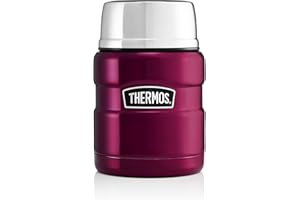 Thermos Stainless King Food Flask, Stainless Steel, Raspberry, 9.4 x 9.4 x 14.2 cm - 470 ml
