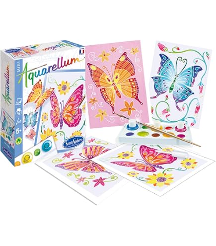 Sentosphère Aquarellum Junior Nachfüllpackung – Paradiesvogel-Motive, 4 Malbretter Zum Loslegen