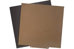 DERUC PEI Sheet Plataforma de acero flexible para impresión 3D, 260 mm PEI + placa de acero + hoja inferior magnética con adhesivo, para impresoras 3D A20, A20M, A20T- 260 x 260 mm…