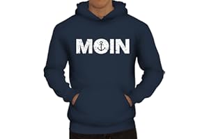 SHIRTSTREET Geschenkidee Küsten Hamburg plattdeutsch Herren Kapuzenpullover Moin Anker