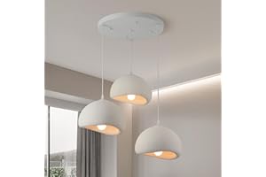 HVKVHVY Lampada a sospensione moderna per sala da pranzo, 3-Testa Circolare Piatto Da Soffitto Cucina Isola Luce Hallway Ristorante Hanging Lamp E27 Base Giapponese Wabi-Sabi Stile Bird Nest Shape