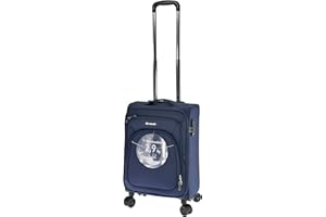 METZELDER Valise Souple Basic S Gros Volume Garantie 1 an (Bleu (Blue), S - Small - 48L - 55x38x20cm - 2,9kg)