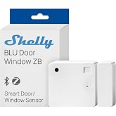 Shelly BLU Door/Window ZB Blanco &ndash; Sensor Puertas y Ventanas Zigbee y Bluetooth, Detector inal&aacute;mbrico Apertura/Cierre, Sensor