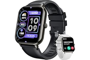CANTAOS Montre Connectée Homme Smartwatch Sport - Repondre Appel Femme 1.83'' Étanche Écran Tactile Bracelet Connectee avec Moniteur de Sommeil Fréquence Cardiaque Podomètre Fitness Tracker pour Android iOS
