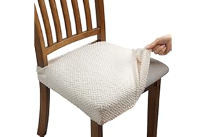 Fuloon Fundas Sillas Comedor, Fundas Sillas Ajustables,Pack de 6 Fundas Protectoras para Sillas Elasticas,Funda Asiento Silla Lavables para Comedor