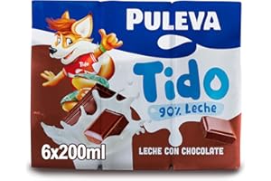 Puleva - Batido de Cacao Slim, Rico en Calcio, Proteínas y Vitamina D, Sin Gluten - Pack 6x200ml