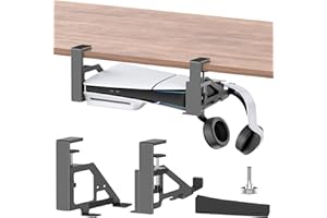 OIVO Support PS5 sous la Bureau pour PS5 et PS5 Slim, Support Horizontal PS5 et Support Stealth Mount pour PS5, Accessoires PS5 avec Support de Casque