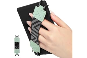 MoKo Correa de Mano de Seguridad para 6-8" Kindle eReaders Fire Tableta - Kindle/Kobo/Voyaga/Lenovo/Sony Kindle E-Book Tablet, Soporte de Agarre de Dedo Elástico Multifuncional Tableta, Menta Verde