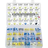 MKT Polyester Kondensator Sortiment Box, 235 Stück Folienkondensator, 24 Werte, 63 Volt, radial, 5mm, 1nF 0.01, 0.1 bis 1uF