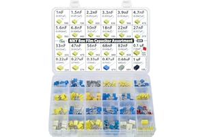 ZEBULON Kit assortito di condensatori in scatola in poliestere metallizzato PET MKT, 235 pezzi, 24 valori, 63 V, da 1 nF a 1 uF