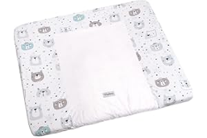 FlyIdeas Lot de 2 Housses de Matelas à Langer Universelles pour Bébé, 75x85 cm - Draps Élastique en Tissue Éponge de Bambou Certifiè Imperméable Épais et Ultra Absorbant