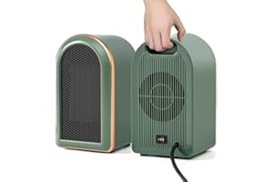 GEPROSMA Chauffage d'appoint Electrique Portable,Petit Radiateur Soufflant Economie d'énergie PTC Ceramique,Silencieuse Chauffage Cinétique1200W/800W,Chauffage Mini Plug in Dumping Surchauffe Protection