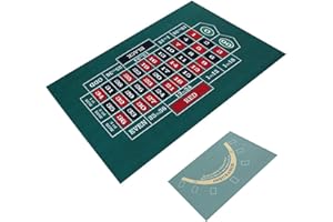 Guozyly Pokermatte Pokertischauflage, 60x90 cm Poker Tischauflage Pokerauflage Doppelseitige Muster, Doppelseitige Filz Roulette Matte Tischspiel aus Filz (A - 60x90 cm)