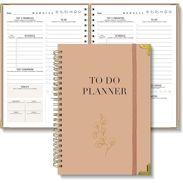 GoGirl Planner Pro – Agenda Hebdomadaire Horizontal Non Daté + Budget & Suivi Dépenses – 18×25,5 Cm, Couverture Rigide, 1 An D’Organisation