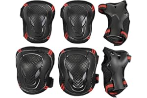 FAKEFACE Liying Damen Herren Protektoren Set Schützer Set 6pcs Knieschoner Ellenbogenschützer Handgelenkschoner für Kinder und Jugendliche