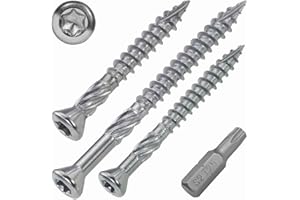 SCREW REBEL Terrassenschraube ST-FIX Edelstahl A2 5,0 x 60mm - 500 Stück inklusive S2-Bit, TX 25, Zier-Senkkopf, Schaftfräser, Sägezahn Gewindeschliff, Cutspitze, Dielenschraube gewachst