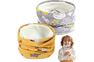 CIYIN Scaldacollo Bambino, 2 Pezzi Scaldacollo Cotone Bambina, Sciarpa Tubolare Bambino, Scaldacollo Invernale Bambina, Sciarpe Bambini, per Ragazzi e Ragazze