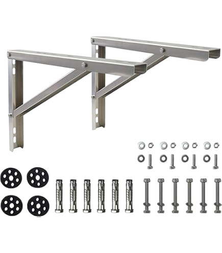 Wall Mount Stand For Mini Split Ductless Air Conditioner Heat Pump System, Sturdy Stainless Steel Bracket W/Dual Cross-Bars, Support Condenser Up To 600 Lbs (7,000-36,000 BTU - View #7