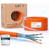 RedStar24 CAT 7 Ethernet Cable 164 ft - CAT7 LAN Network Cable, Copper | CAT.7 Gigabit S/FTP Data Cable, Category 7, Halogen