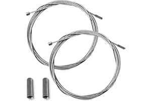 cyclingcolors 2x cable de dérailleur vélo compatible avec Shimano Sram avant arrière route vtt ville course 2.1m embouts