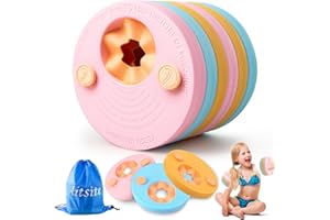 Aitsite 6PCS Manguitos Piscina para Niños, EVA bebé Flotadores de Piscina Espuma, Piscina Discos Flotadores, Manguitos Dolphin con Bolsa de Almacenamiento Portátil, para Niños de 2-6 años