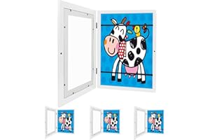TRAFAGALA 4 Stück Bilderrahmen Kinderzeichnungen A4 Kunst Bilderrahmen Kinder Kunstrahmen Frontöffnung A4 Kunstfoto Rahmen kinder Kunst Bilderrahmen Kids Art Frame Wand Kunst Fotorahmen Weiß