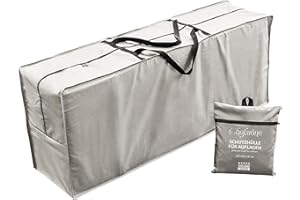 ‎CHEFARONE Chefarone Schutzhülle für Auflagen (125 x 50 x 32 cm) - Wasserabweisende Gartenpolster Aufbewahrung Tasche mit Tragegriff - 250D Polyester - inklusive Aufbewahrungsbeutel