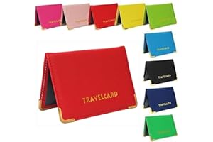 GLAMIFIED , GLAM Glamified - NEW LEATHER OYSTER TRAVEL CARD BUS PASS HOLDER WALLET RAIL CARD COVER CASE (Red)