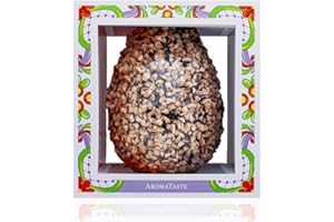 AROMATASTE Uovo di Pasqua Artigianale | Cioccolato Fondente e Nocciole di Giffoni | Confezione Regalo | 300 g
