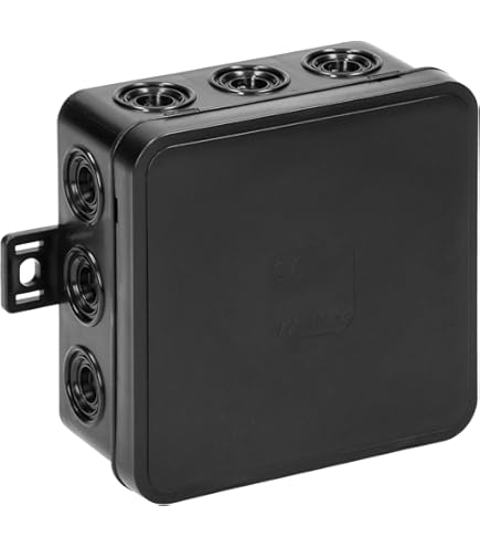 Scatola Derivazione Esterna IP44 - 85x85x35 Mm, Bianca, Con 4 Pressacavi, Per Installazioni Elettriche