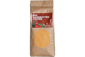 AILGÄUER ÖLMÜHLE ALLGÄUER ÖLMÜHLE - Bio Hagebuttenpulver | Hagebuttenpulver aus kontrolliert biologischem Anbau. Hagebutten Pulver ideal für Smoothies, Shakes, Müsli oder Saft. Vegan | 500g
