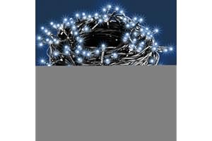 DEUBA MONZANA® Cadena Luces Navidad Exterior 160LED Azul 11,5m 8 modos Temporizador Resistentes al Agua Decoración Interior Jardín